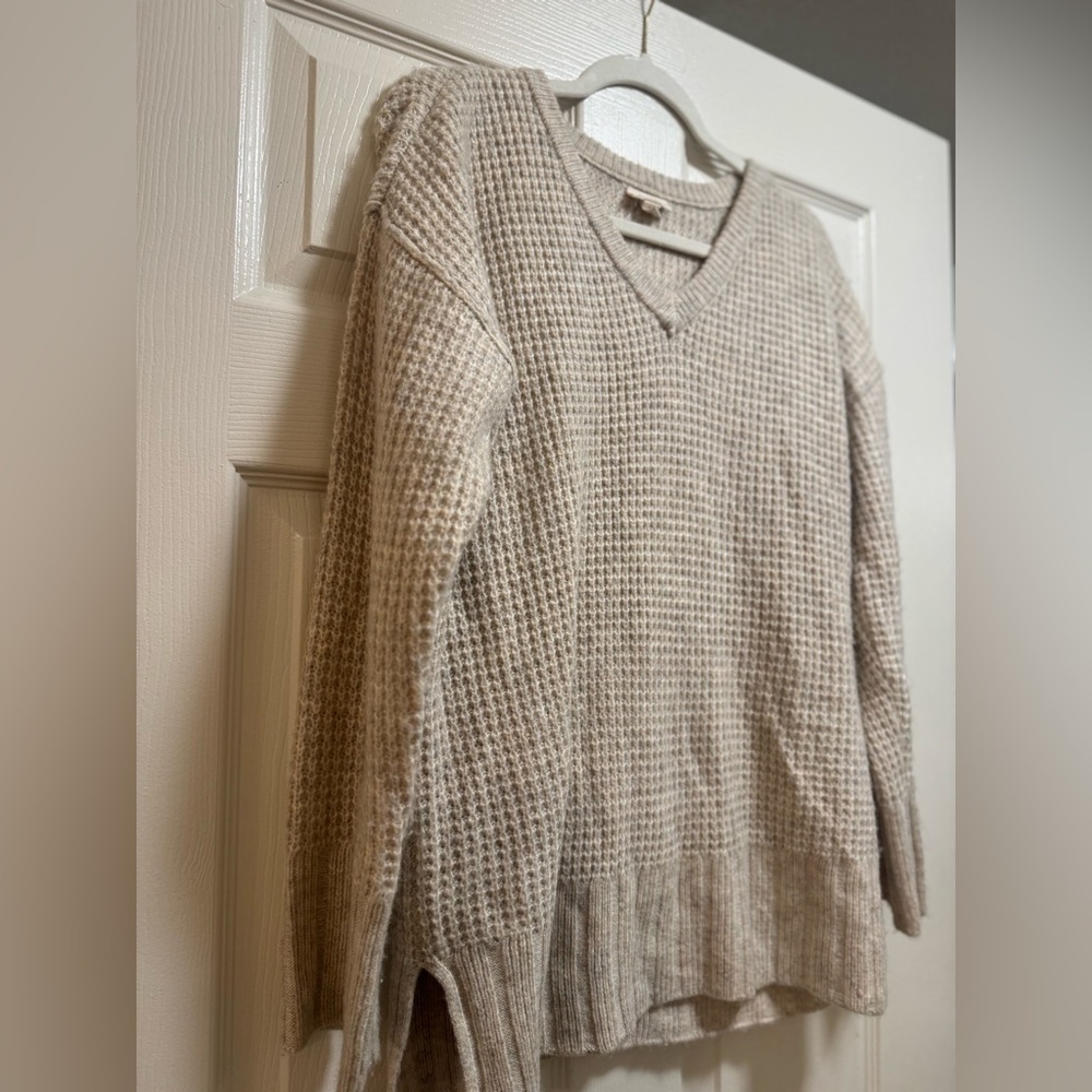 A.N.A Women's V-Neck Waffle Knit Sweater - Picture 8 of 11